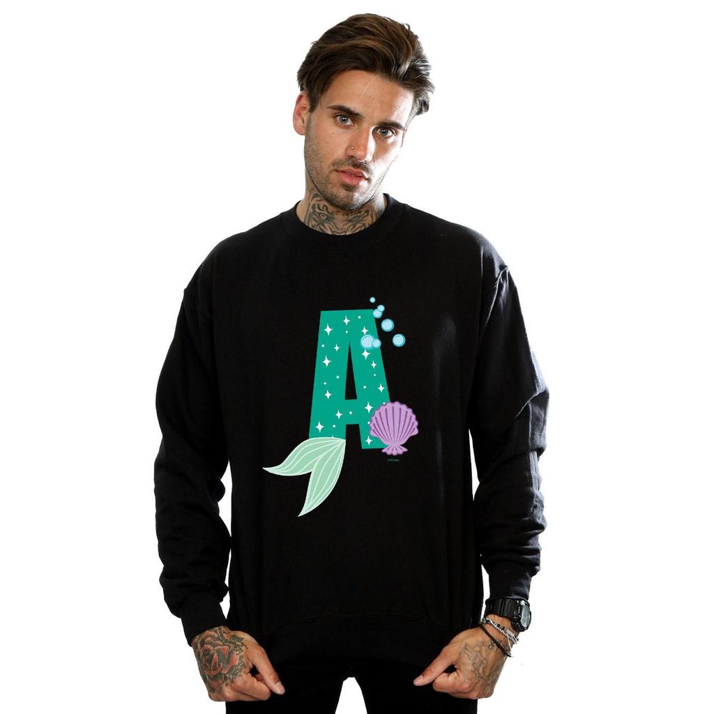 Disney Mens Alphabet A Is For Ariel Sweatshirt