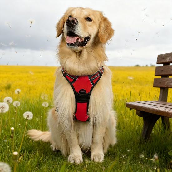 Шлейка для собак против рывков, мягкая шлейка для собак со ступенчатым дизайном, шлейка для контроля без рывков с регулируемыми ремнями для собак всех размеров