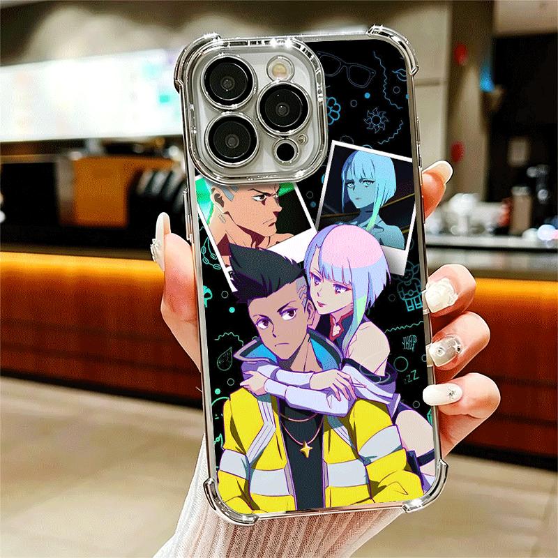 Аниме Cyberpunk Edgerunners Люси Мягкий чехол для телефона для iPhone 15 16 17 Air 14 Pro Max 16E Plus 13 12 Mini Покрытие Защита от падения Fundas