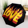 1pc Flame Love Automatic Folding Umbrella - Portable Collapsible 8-Rib Umbrella for All Seasons yy251119167