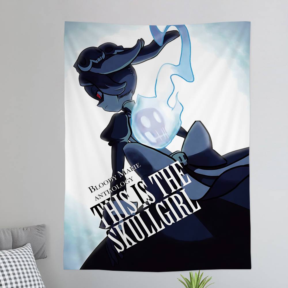 Игровой MMarie SkullGirls DIY Настенный Гобелен для Гостиной Дома Комнаты в Общежитии Декор Настенное Искусство Декор