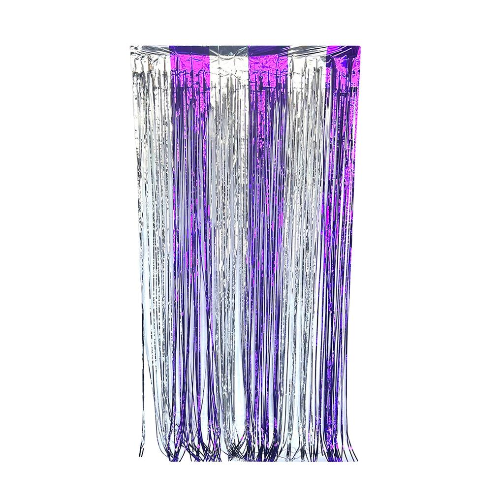Double Pinyin Foil Fringe Curtains, Party Decorations Metallics Streamers, Party Photo Booth Backdrops For Birthday Wedding Engagement Bridal Shower