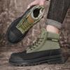 Модные мужские рабочие ботинки, нескользящие, износостойкие, водонепроницаемые, сохраняющие тепло, красивые и модные меховые мужские ботинки