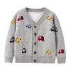 Spring And Fall Children Cardigans Cartoon Car Print Sweater Cardigans Jacket Coat Boys Toddler Kids Clothing