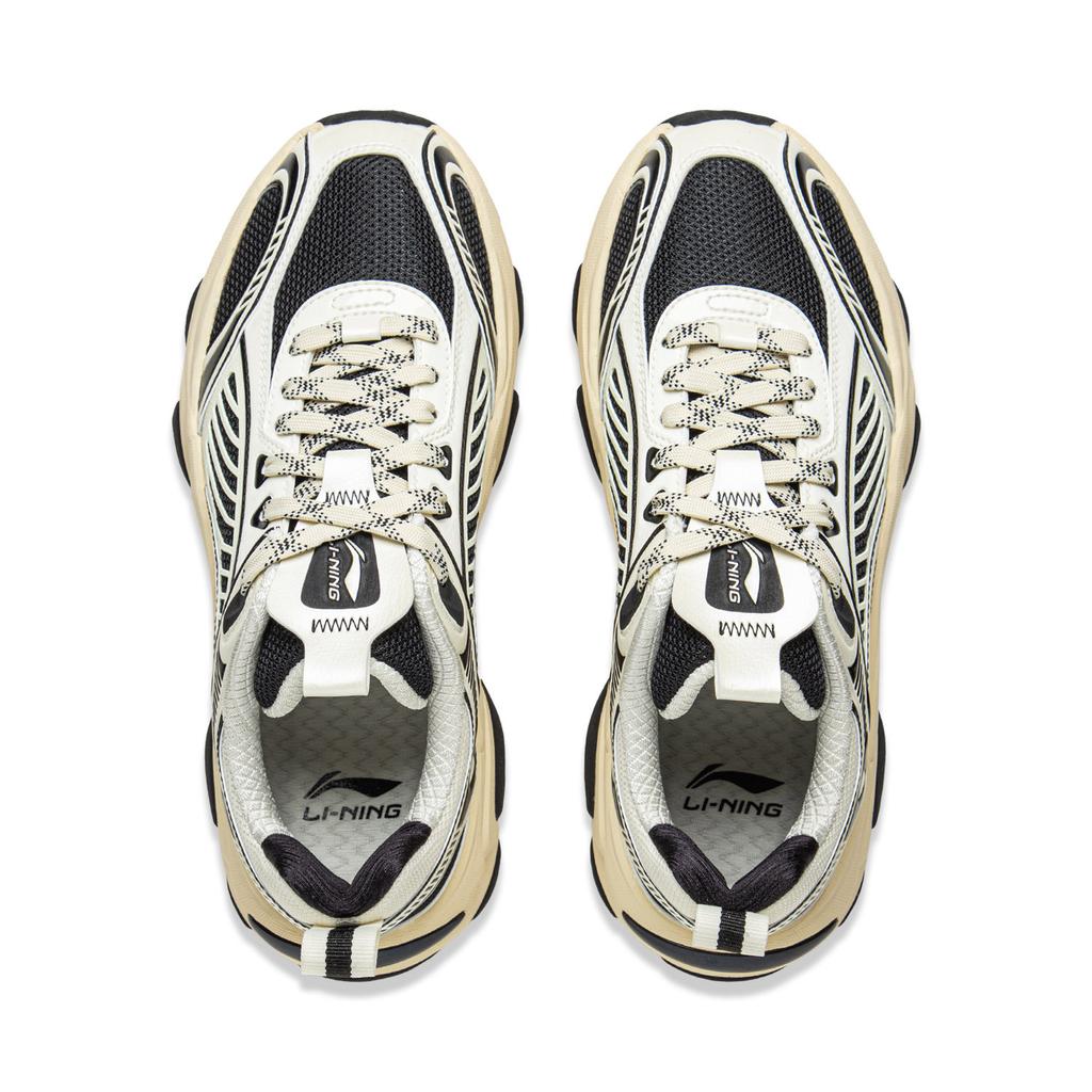 Li Ning Butterfly Runner Comfortable Trendy Sports Wear Resistant Non-Slip Low-Top Casual Shoes Women Casual Shoes Beige Black AZGV012-5