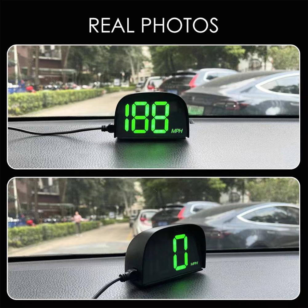 Car Head Display Digital GPS Speedometer HUD Speed Meter KMH MPH Dispaly Plug and Play for Vehicle Truck Motorcycle Auto Part Accessories