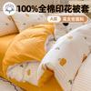 Sleeping grid A-class cotton printed single duvet cover