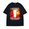 Lactose Tolerant Funny Meme TShirt Unisex Women Casual Printing Loose Shortsleeved Unisexs Womens Tshirts Clothes Tops Summer