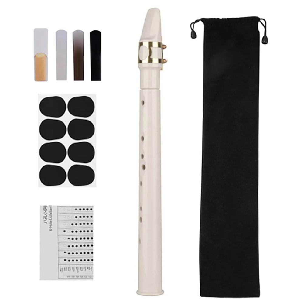 8-Hole Mini Pocket Saxophone with Accessories Portable Saxophone Instrument for Daily Practice Stage Performance