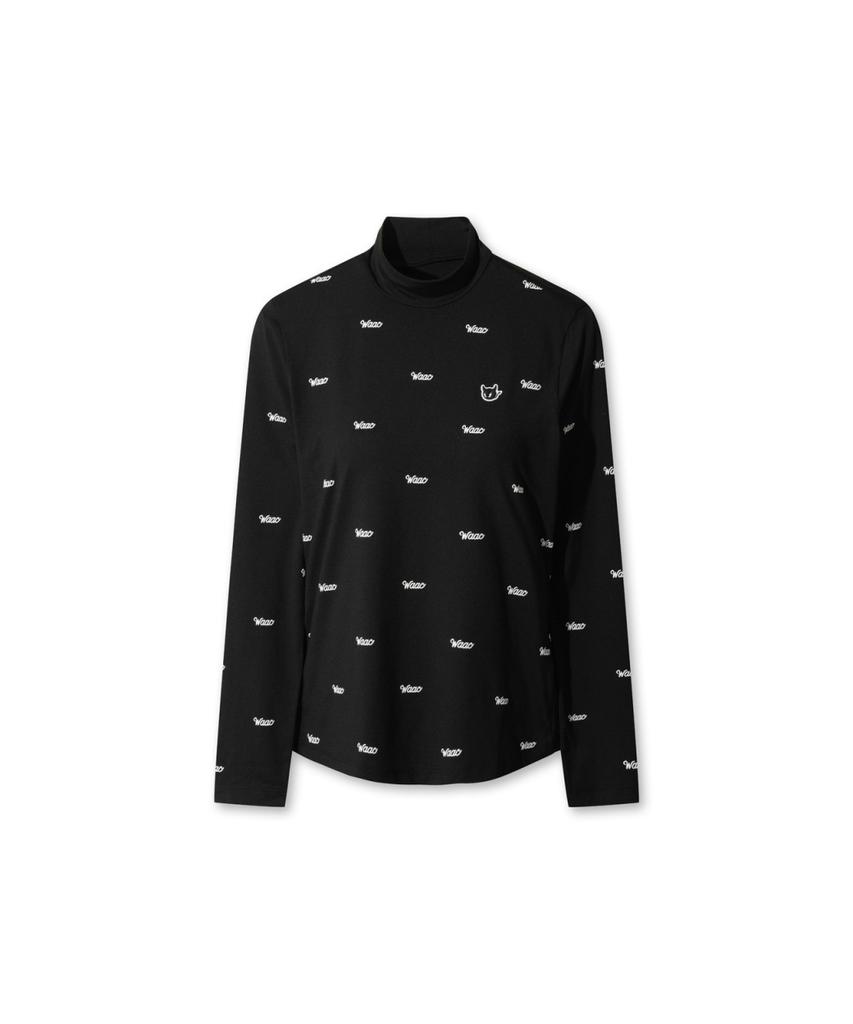 WAAC Logo Pattern Highneck Top Wwtbs26103Bkx