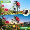 Ladybug Solar Garden Stake Light with Hanging Solar Lantern