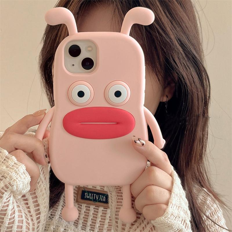 Милый 3d чехол с изображением колбасы и губ утки для Iphone 14 13 11 12 Pro Max 14 Plus, мягкий силиконовый чехол для задней панели телефона с забавным мультяшным принтом для девочек