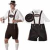 Men Lederhosen German Oktoberfest Traditional Shorts Beer Guy Costume