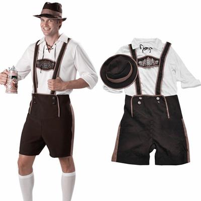Мужские традиционные шорты Lederhosen, немецкий Октоберфест, костюм пивного парня