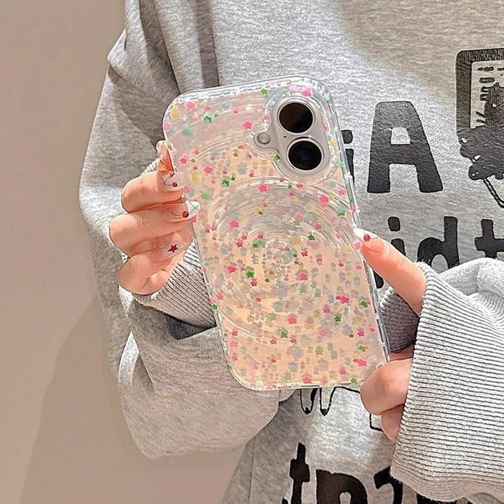 Радужный глянцевый чехол для телефона для iPhone 11 13 14 15 16 17 Pro 17 13 14 15 Pro Max Высококачественный чехол с полной защитой в фантазийном цветочном стиле