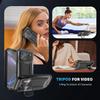 Невидимая подставка Металлическая тройная защита Чехол для телефона для iPhone 17/16 Pro, Защитная крышка с защитой от падения и выдвижным окном.