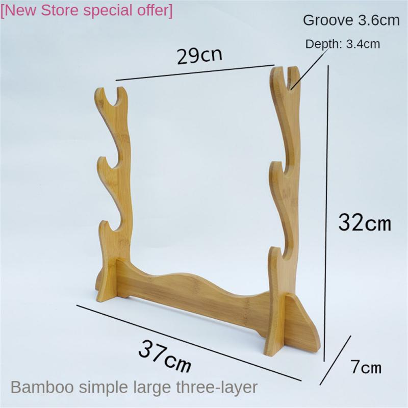 Стойка для выставки товаров Изысканное мастерство Изысканные детали Цветной деревянный стеллаж для хранения принадлежностей Держатель для меча Винтаж Реалистичный