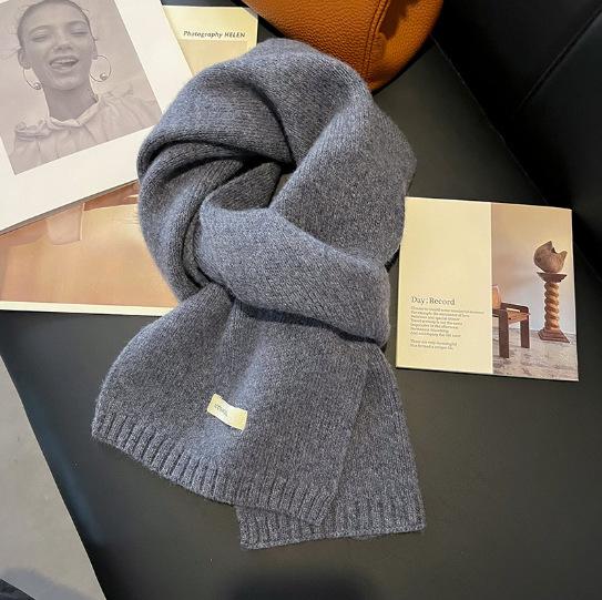Harbin Tourism Blue Scarf Women's Autumn and Winter Atmosphere Advanced Warm Equipment Northeast Wear Scarf
