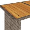 2 Piece Outdoor Dining Set with Cushions Grey Poly Rattan