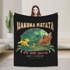 Пледы Король Лев Вельветовые Весенние Девиз Hakuna Matata Симба Тимон Пумба Теплый Плед для Дома Спальни Плюшевое Тонкое Одеяло