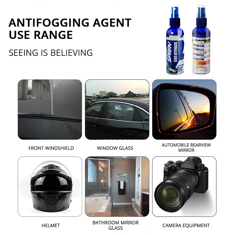 100ml Long Lasting Ati-Fog Agent Prevents Fogging Clear Vision Water Repellent Car Interior Windshield Glass Auto Accessory