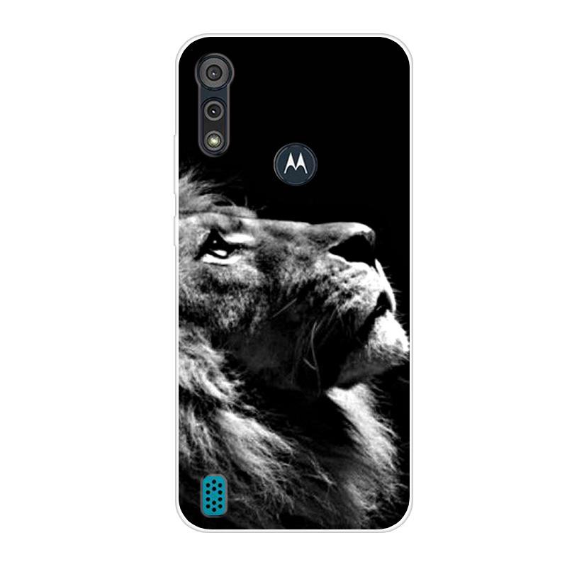 For Motorola Moto E6S 2020 Case Shockproof Soft Silicone TPU Back Cover For Moto E6S 2020 E6i Phone Cases E 6S Case Cute Cartoon