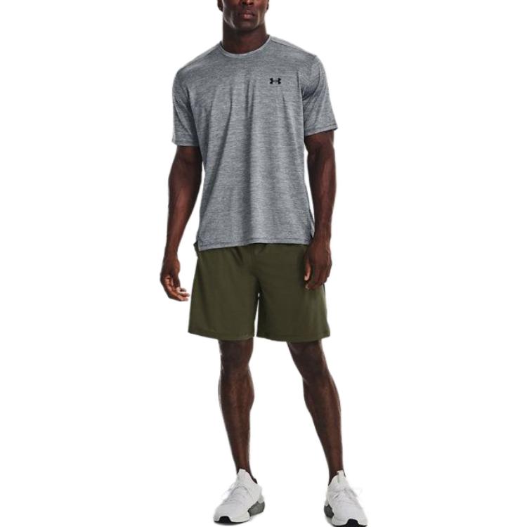 Under Armour T Shirts Men's Asphalt Gray Crew Neck Moderate Straight Fit 1376791-012