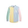 Polo Ss24 Color Block вышитый пони однобортный воротник с острыми краями повседневная рубашка с длинным рукавом детские рубашки многоцветные CWPOWOVY6820455-999