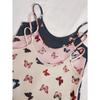 3 Sets Women's Pajama Set Butterfly Pattern Halter Top Shorts Six-piece Casual Home Wear