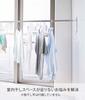 Yamazaki Magnetic Bathroom Clothes Drying Pole Holder of 6cm W x D x 23cm Bathroom Indoor 4917 (Set 2), White, Approx. 3.5cm H, Mist, Drying, Drying,