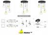 Hanging Lamp, Ceiling Chandelier, Wire Shade, Led
