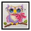 5d Diy Алмазная картина Полная круглая Алмазная вышивка Животные Сова Алмазная круглая картина Daimond