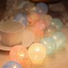 10/20 LEDS USB Balls String 1.5m/3m Cotton Balls String Lights Fairy Lights String  Wedding