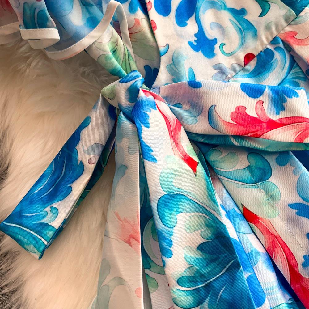 Элегантные длинные платья с цветочным принтом для женщин, летние, праздничные, с рукавами-рюшами, цельные, запашные, с V-образным вырезом, винтажные, ретро, вечерние