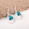 Apatite Gemstone Jewelry, 925 Solid Sterling Silver Earrings Jewelry, Handmade Wonderful Jewelry, Bohemian Women Earrings For Gift