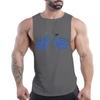 Summer Adult Men'S Casual Sports Crew-Neck Vest Creative Bike 2d Print Fashion Trend Simple Breathable Sleeveless T-Shirt