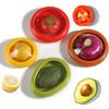 4Pcs Onion Storage Avocado Saver Tomato Holder, Reusable Storage Containers for Fridge - Ideal for Garlic, Onions, Lemons, and Potatoes