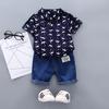 Summer Baby Boy Clothes Floral Print Short Sleeve Shirt Blouse Shorts Casual Outfits Clothes