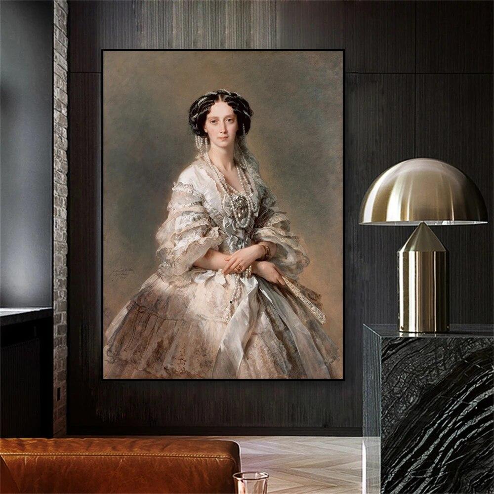 Классическая картина маслом, постер, Мария Александровна, принты, Винтерхальтер, холст, картина, большая винтажная домашняя комната, галерея, украшение