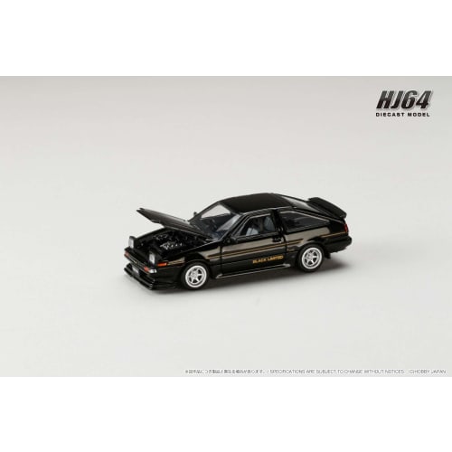 1/64 scale Toyota Sprinter Trueno GT APEX (AE86) BLACK LIMITED JDM Style Black