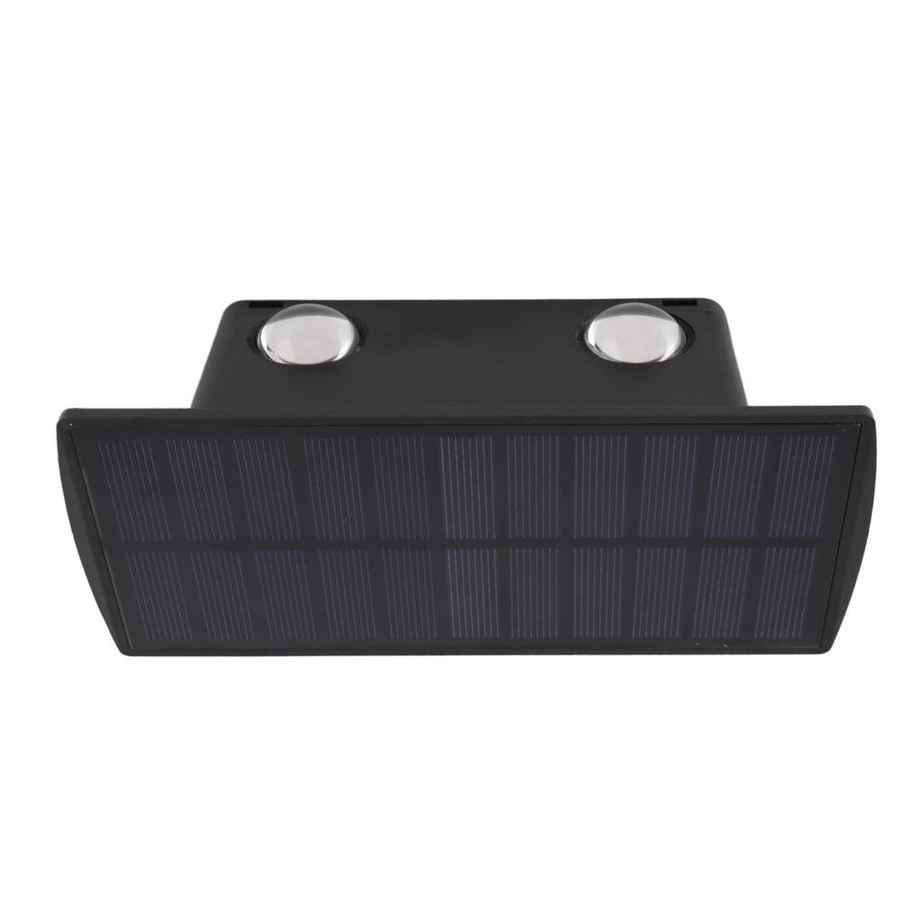 Solar Outdoor Wall Lights IP65 Waterproof Double Headed Solar Wall Sconce for Garden Steps Warm Light