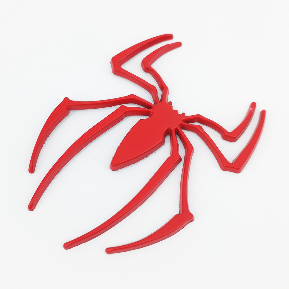 Universal 3D Metal Car Stickers Spider Logo Emblem Chrome Black Red Gold Badge Decal Auto Styling Sticker Exterior Accessories