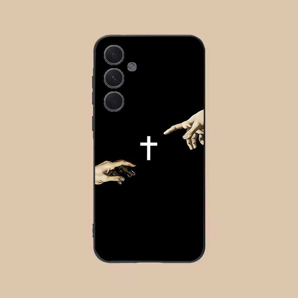 Orthodox Cross Phone Case For Samsung S25,24,21,22,23,20,S30,Ultra,Plus, Fe,5G Silicone Cover