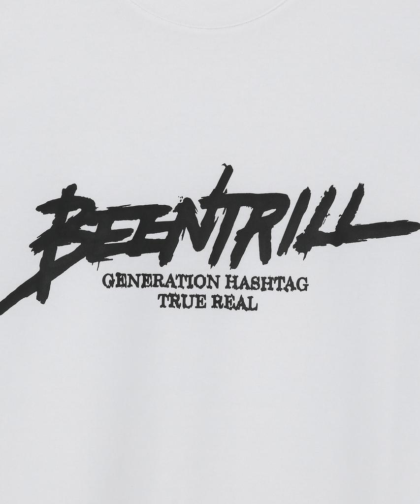 BEENTRILL Футболка с настоящим скриптовым принтом (белый)