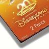 1 шт. Официальная металлическая табличка Disney к 20-летию - Винтажный коллекционный настенный декор Диснейленд Париж с волшебными персонажами, Тяжелая