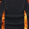 Men Fall Winter Shirt Thickened Plush Warm Soft O Neck Elastic Long Sleeve Solid Color Pullover Plus Size Daily Bottoming Top Underwear