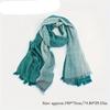 Мятый Унисекс Полосатый Шарф Мягкая Кисточка Буфанды Шали Мода Длинный Шейный Платок