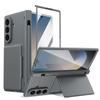 Hinge Wallet Card Slot Bracket Phone Case for Samsung Galaxy Z Fold 8Ultra 7 6 5 with Screen Glass Protect Film S Pen Slot Cover