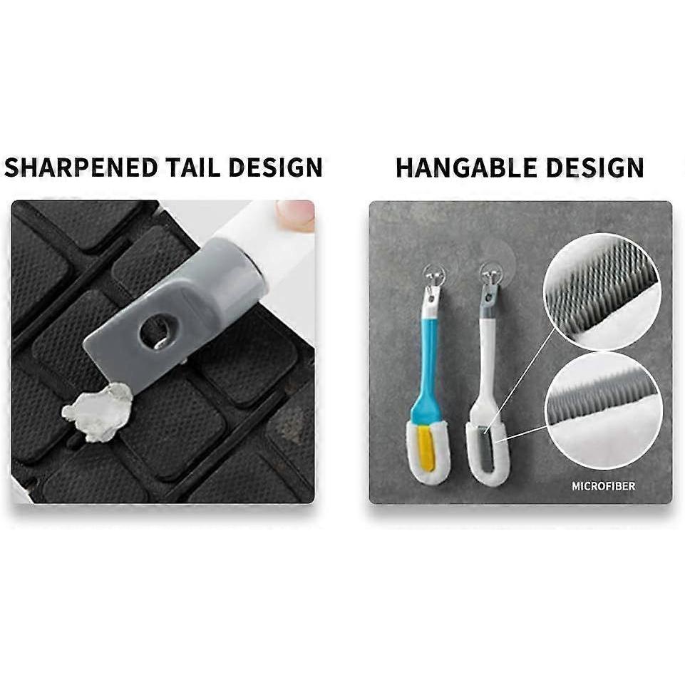 Professional Cleaning Shoe Brush, Multifunctional Long Handle Brush Cleaner, Hangable Soft Bristle Shoes Cleaning Scrubber (White)