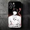 B-J A-Alex Аниме Мягкий Чехол для Телефона для iPhone 16 16E 17 Air 15 Pro Max 14 Plus 13 Mini 11 12 7 Черная Крышка Задняя Панель